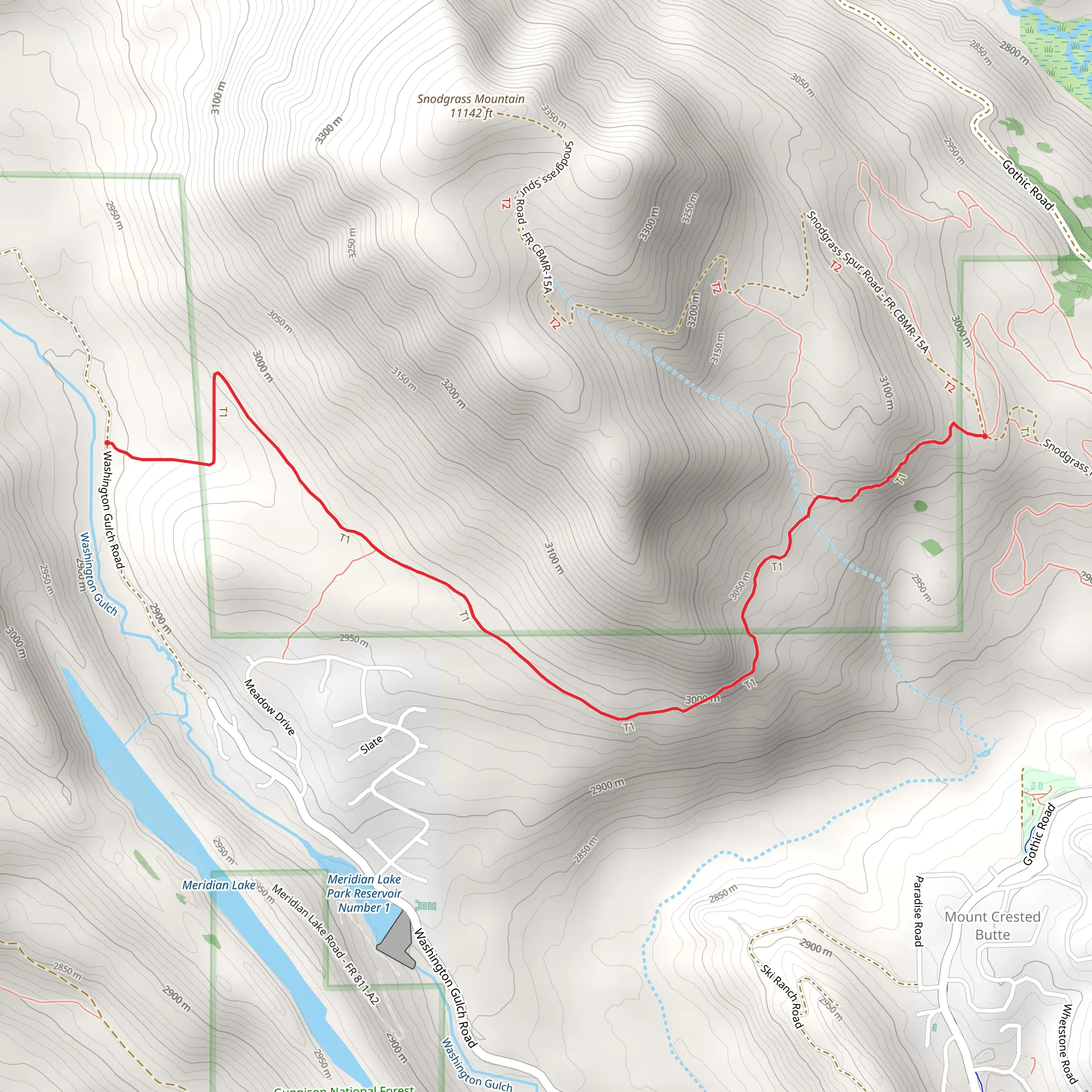 Snodgrass Trail mobile static map