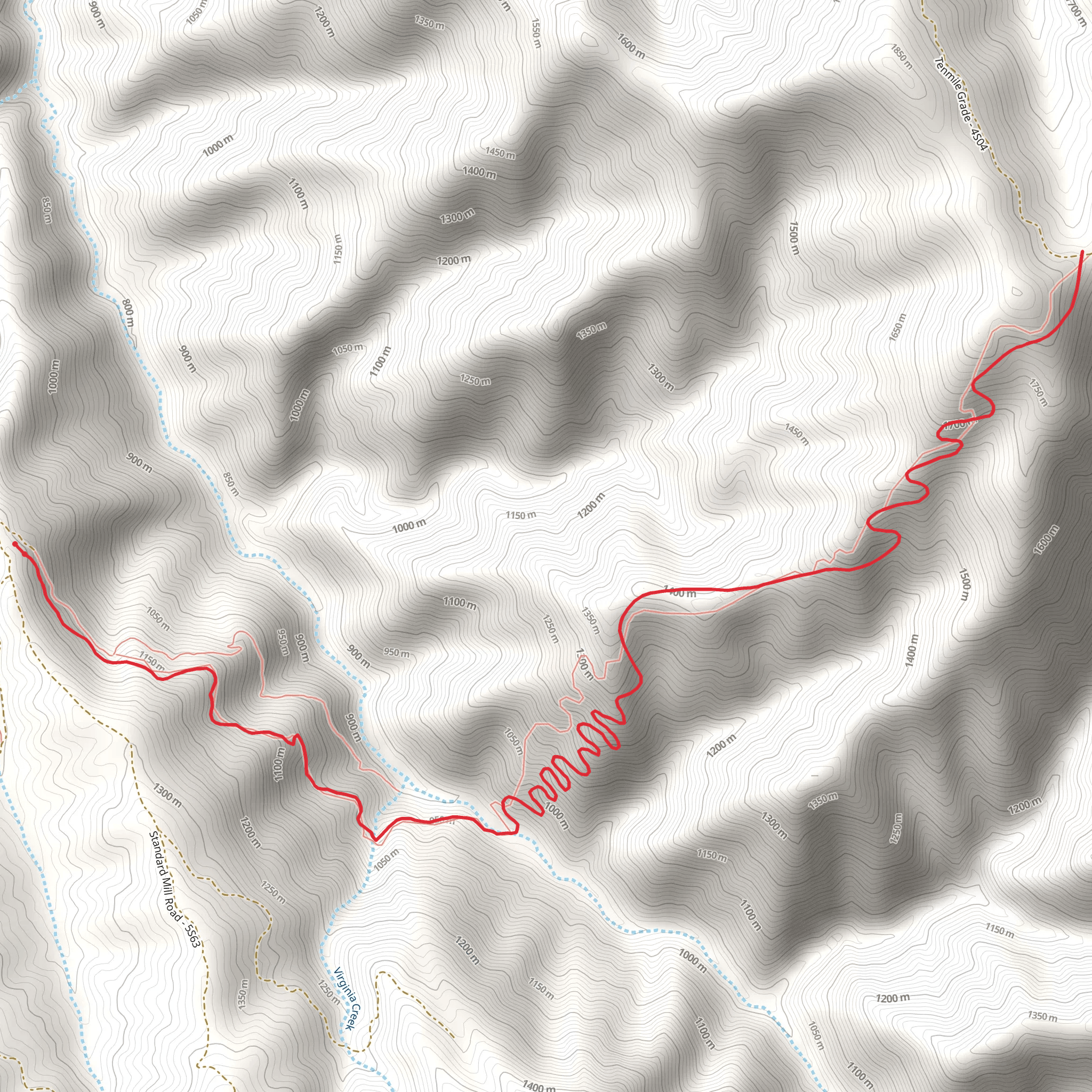 Virginia - Granite Creek Trail mobile static map