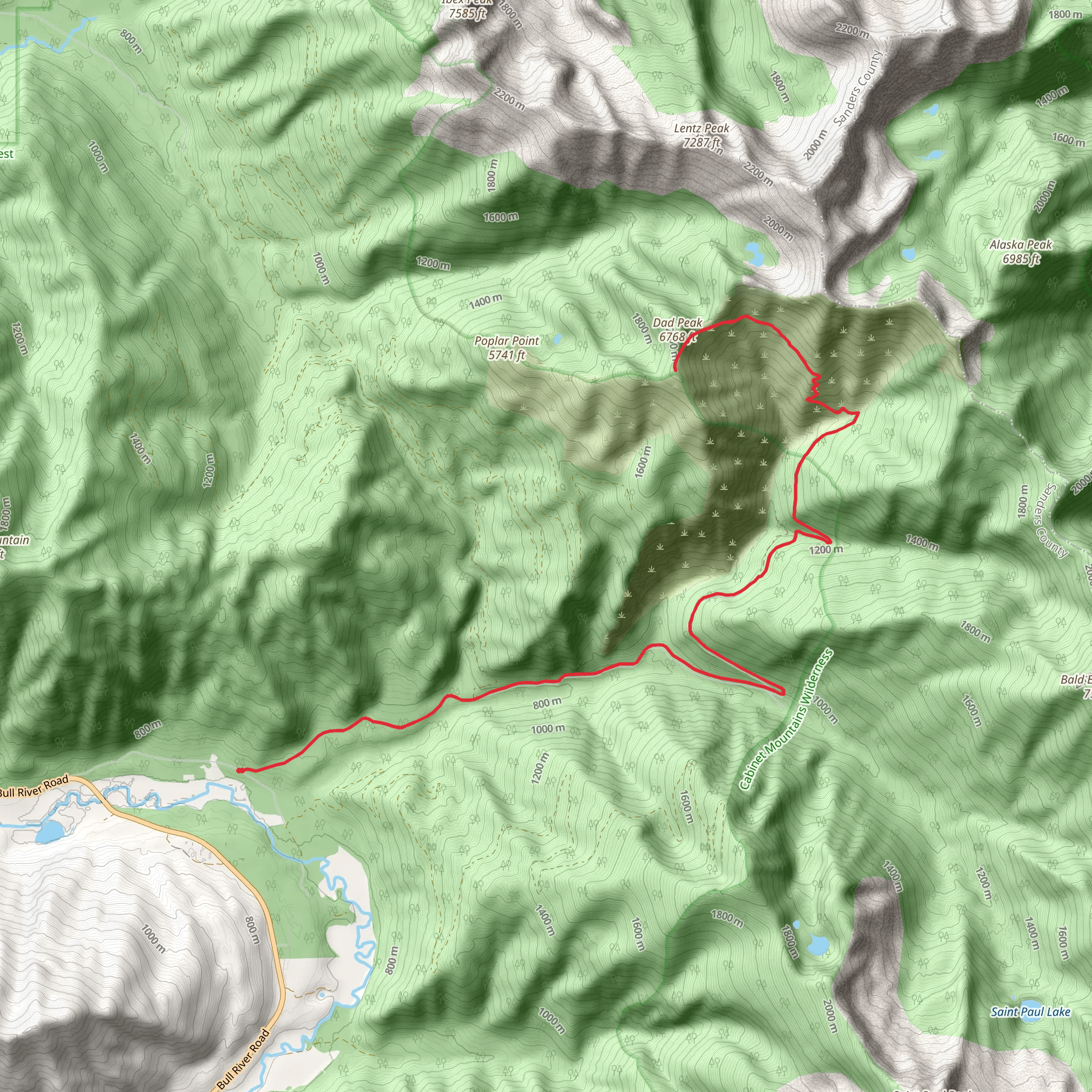 Devils Club Trail mobile static map