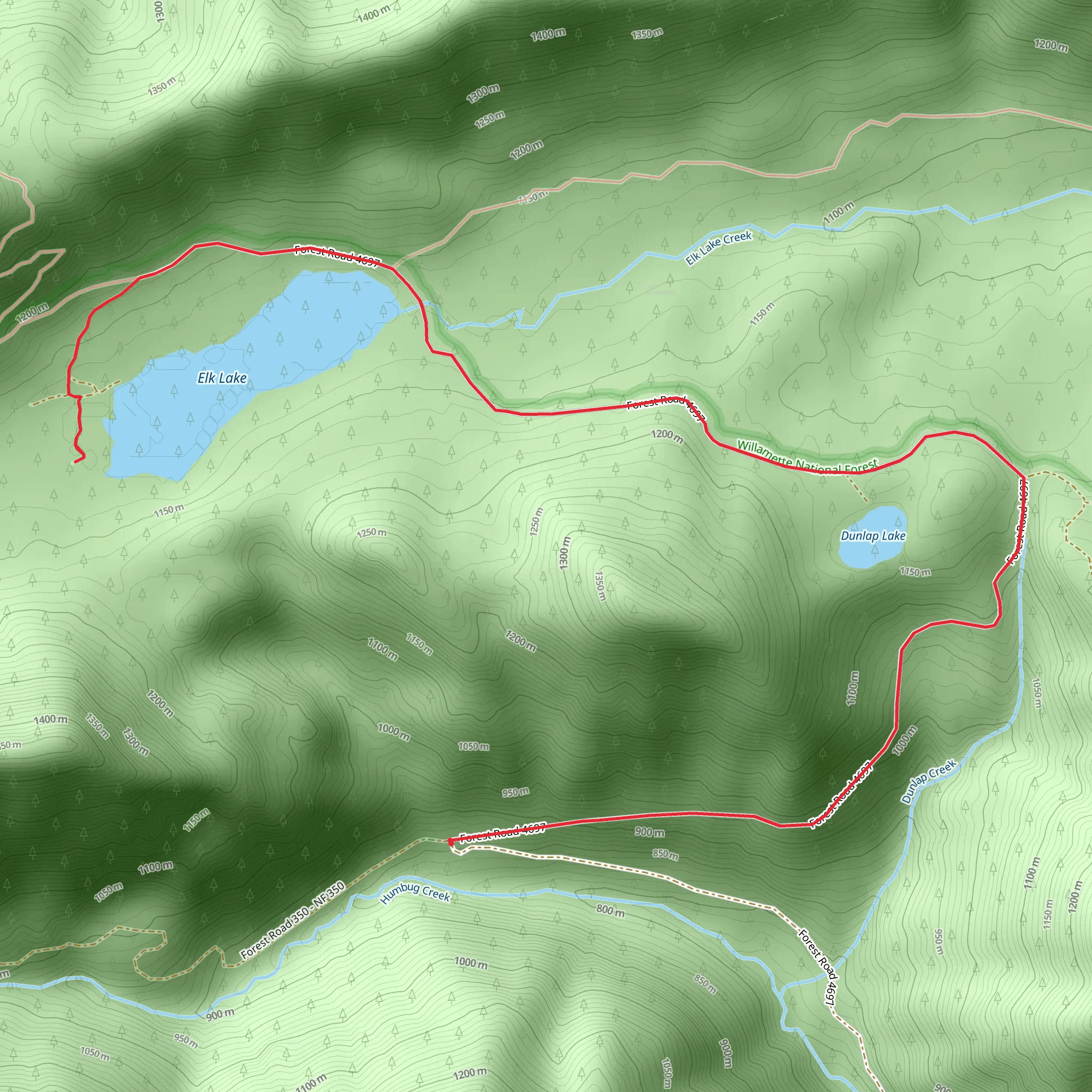 Elk Lake mobile static map