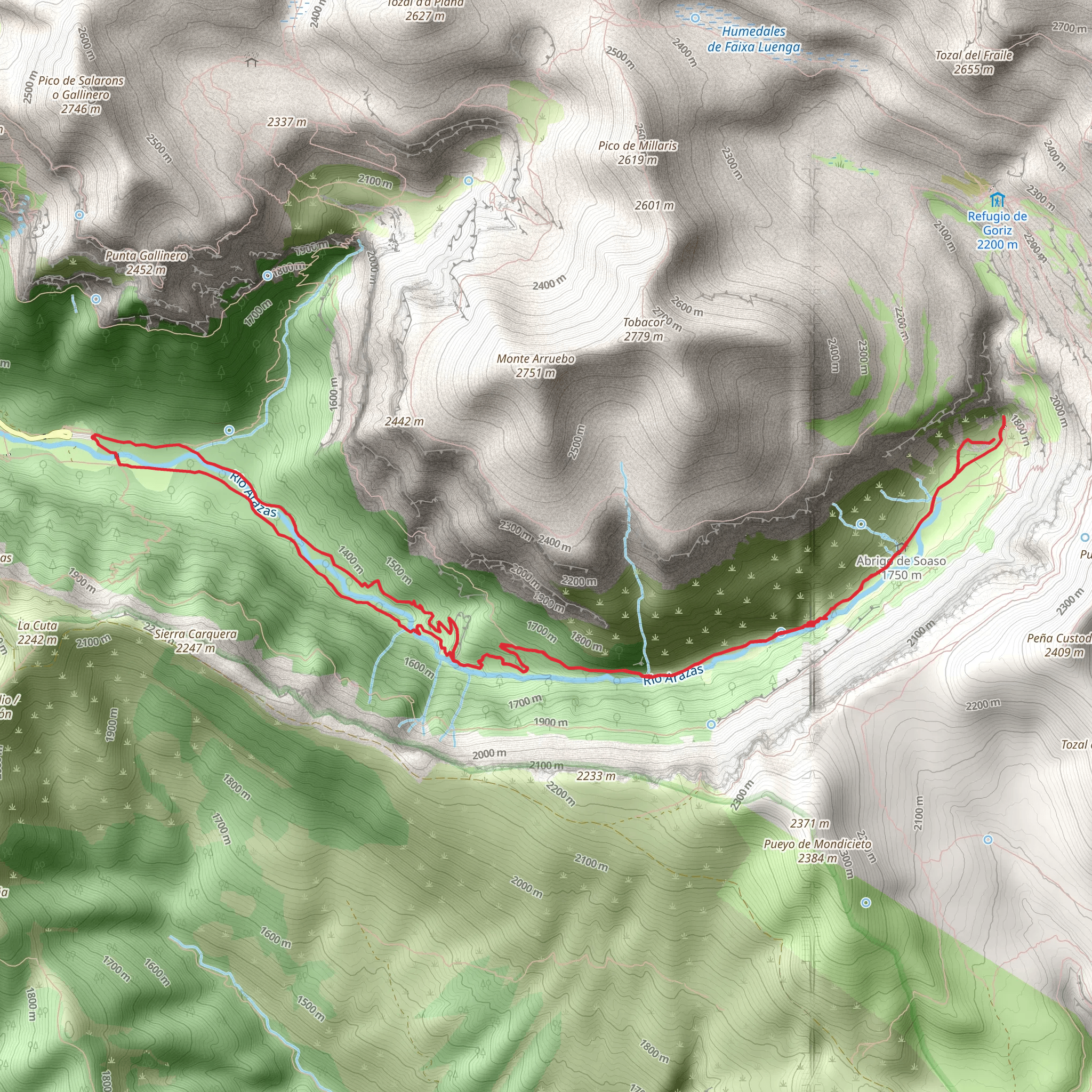 Pradera de Ordesa - Circo de Soaso - Cola de Caballo mobile static map