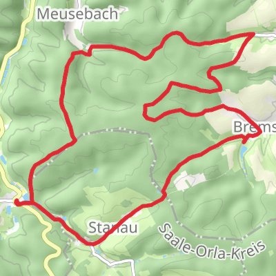 Wolfersdorf and Bremsnitz Loop mobile static map