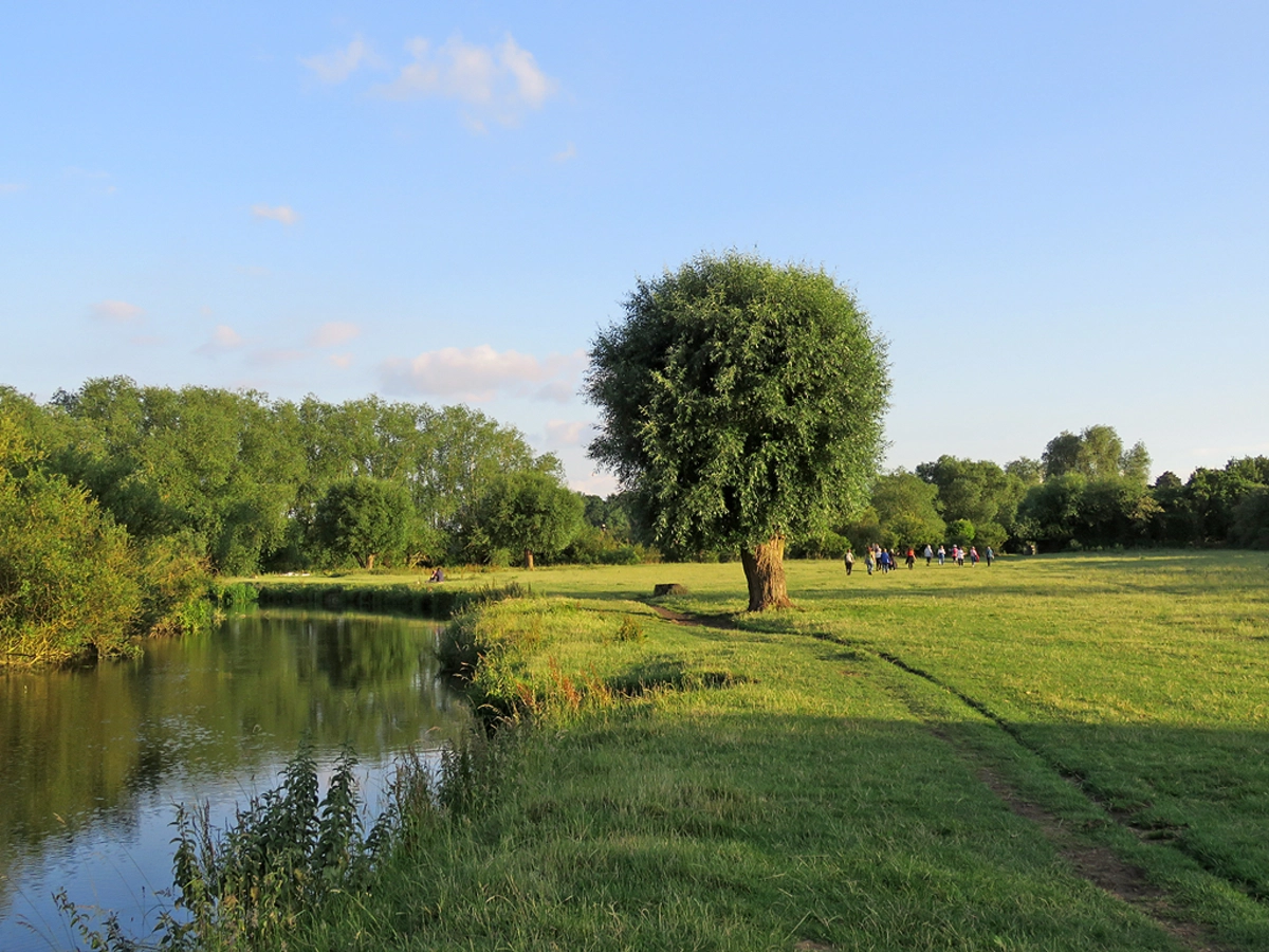 Trumpington Meadows Country Park and River Cam