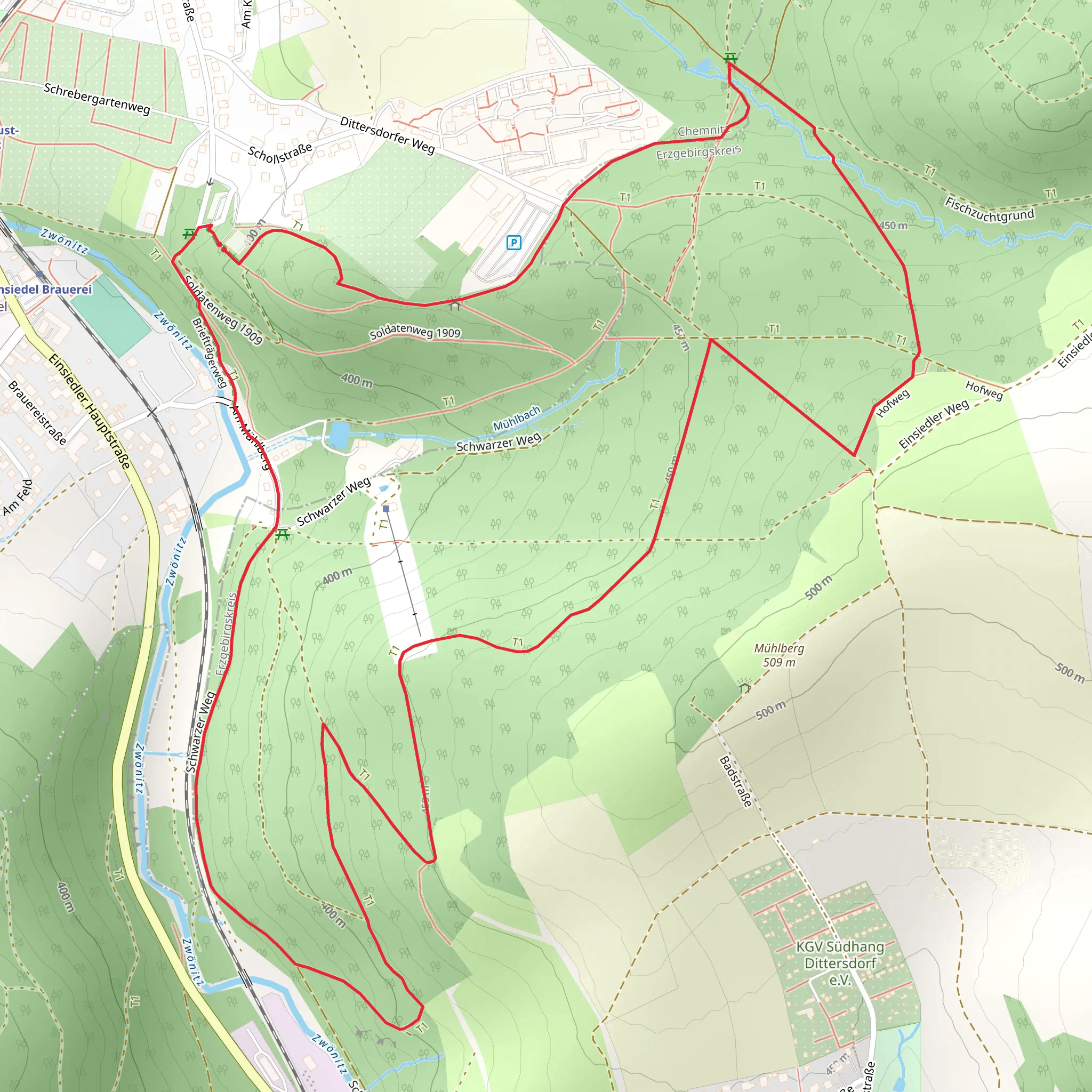 Dittersdorf Loop mobile static map
