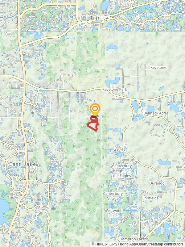Brooker Creek Preserve Short Loop Trail mobile static map