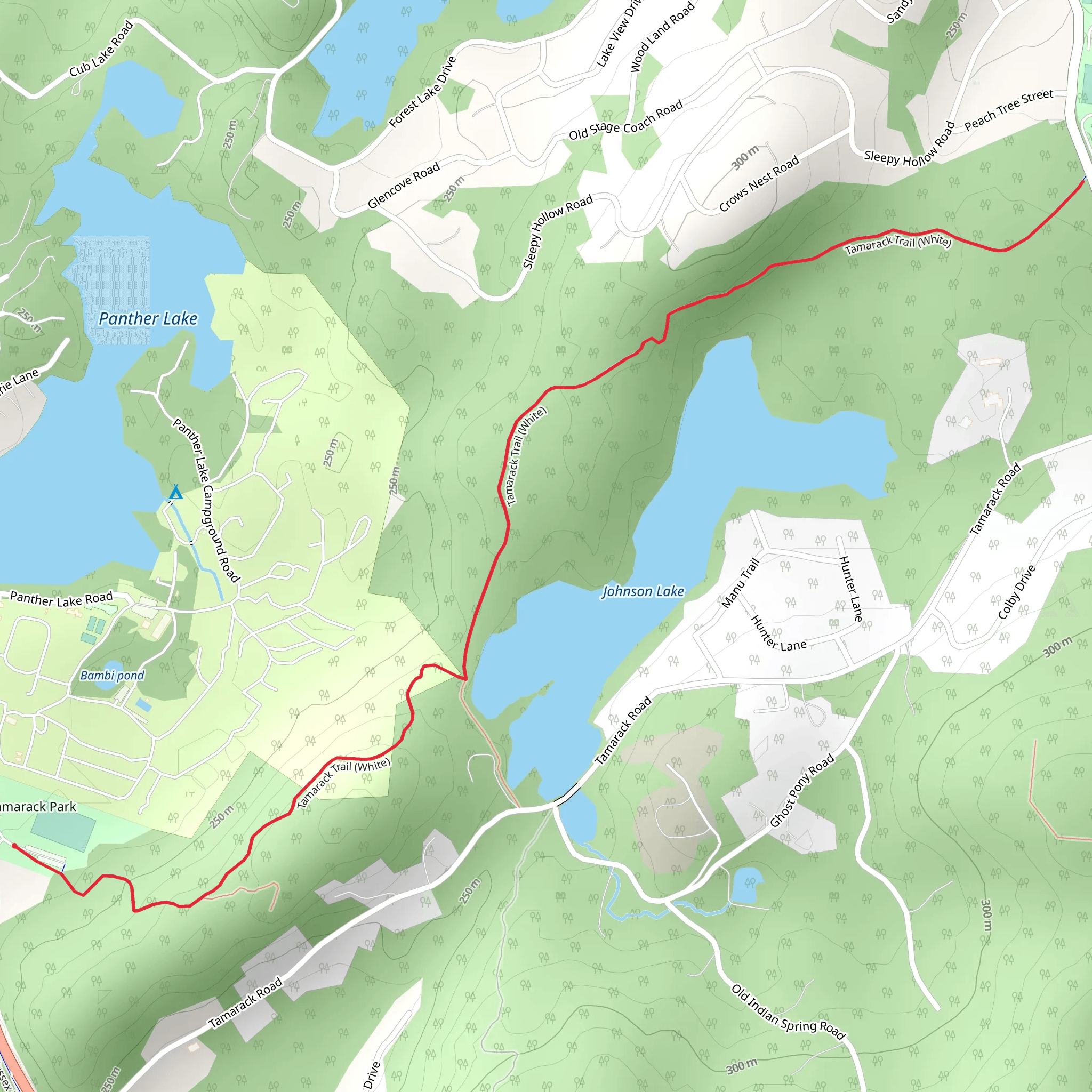 Tamarack Trail - White mobile static map