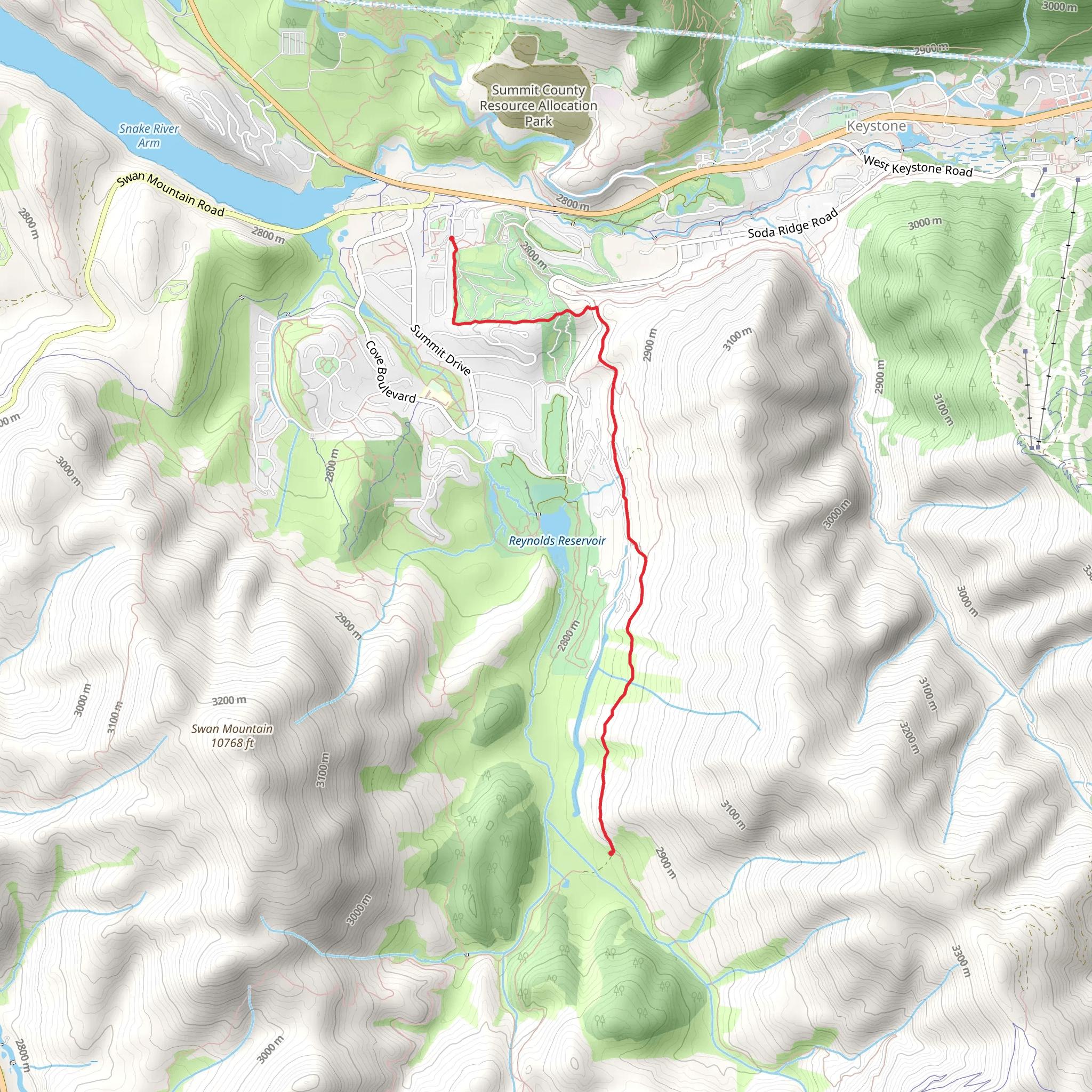 Soda Ridge Trail mobile static map