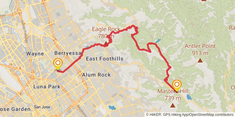 Bay Area Ridge Trail stage 34 Map