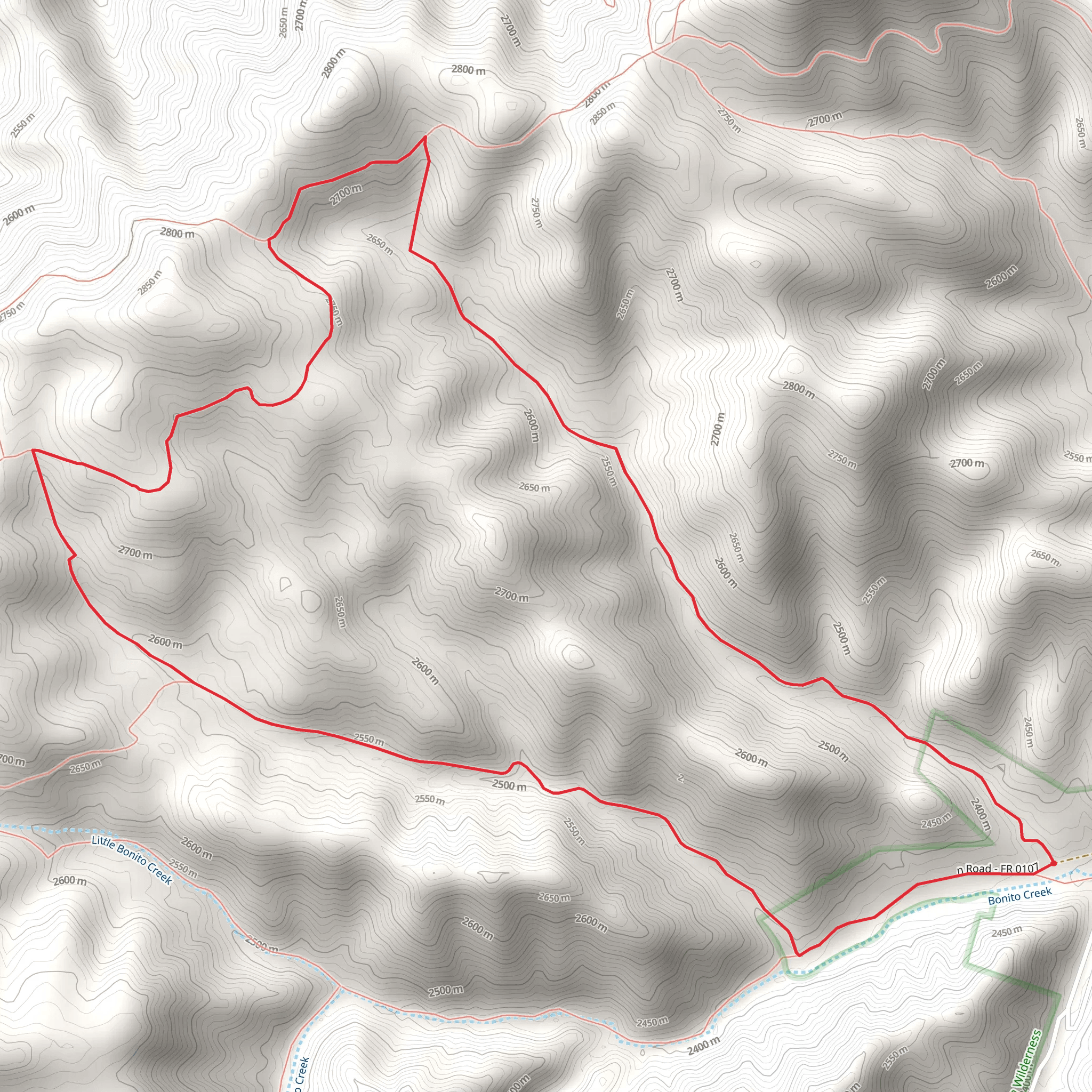 Turkey Canyon Trail and Argentina Canyon Loop Trail mobile static map