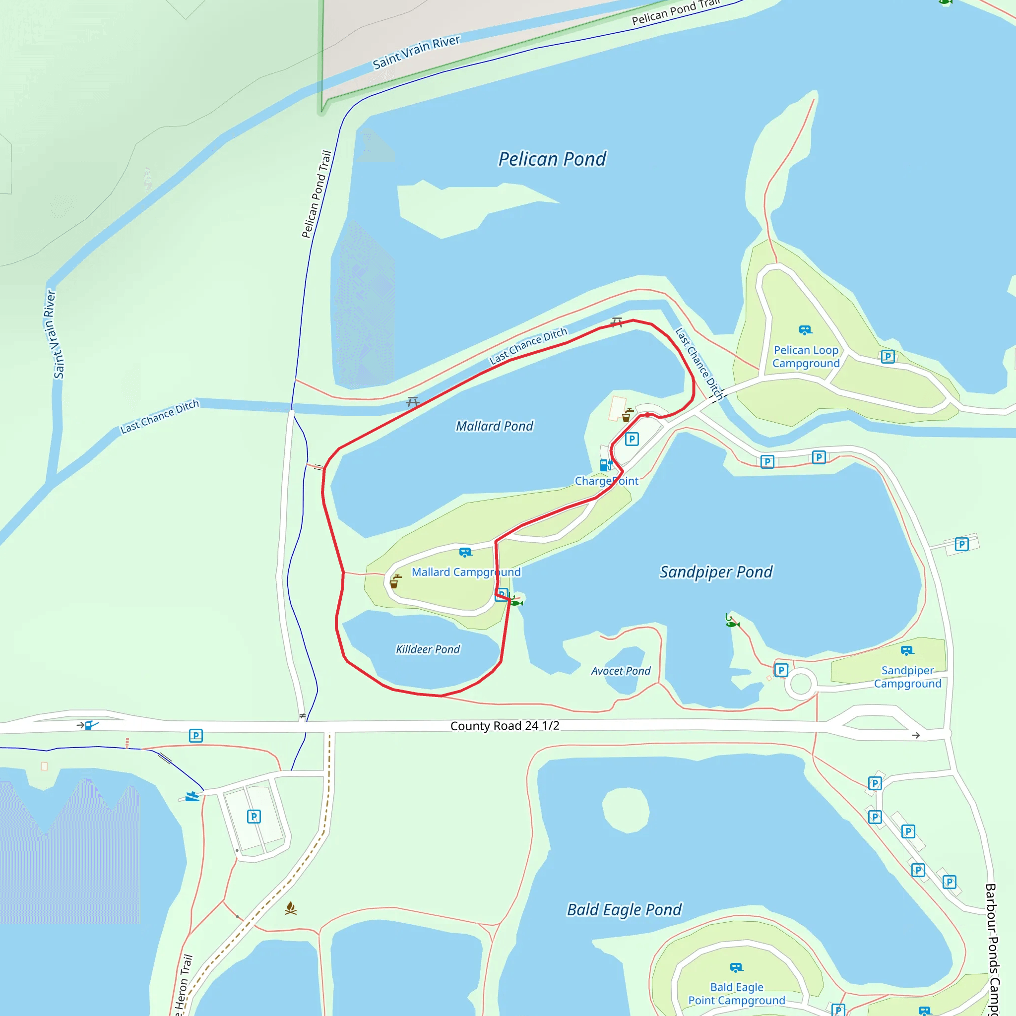Mallard and Killdeer Pond Loop mobile static map