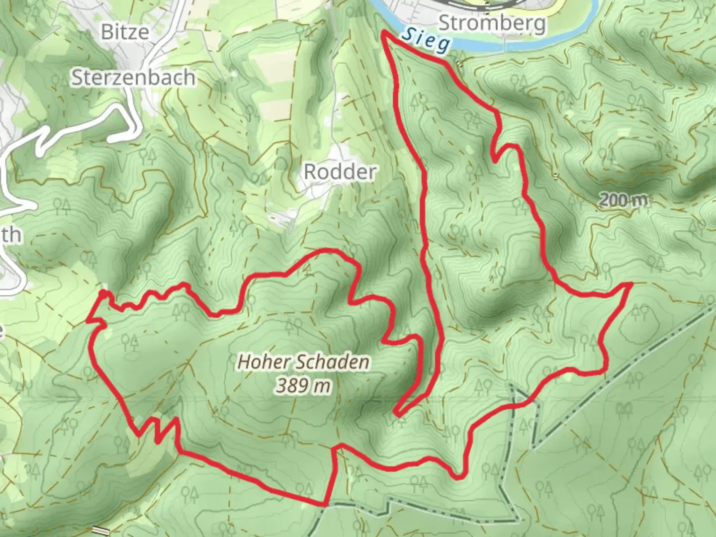 An image depicting the trail Staatsforst Neunkirchen Seelscheid Loop and its surrounding area.
