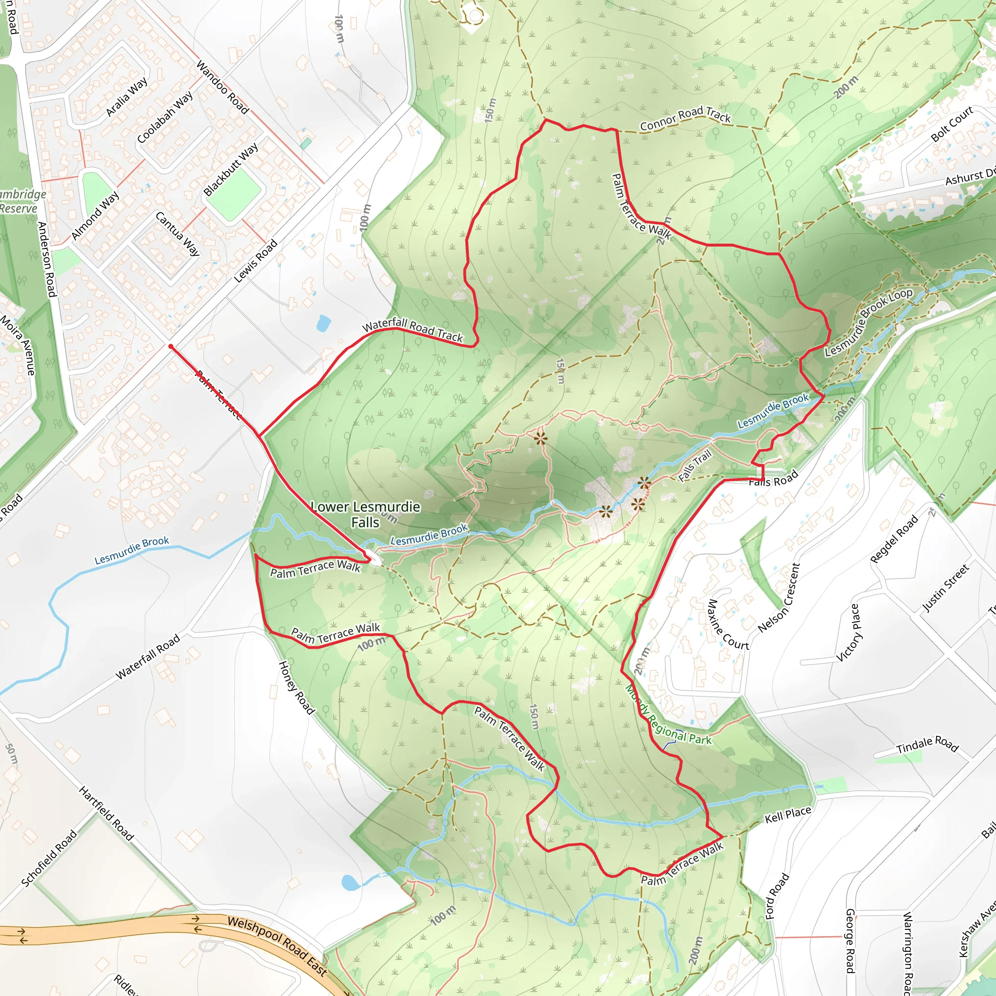 Palm Terrace Walk mobile static map