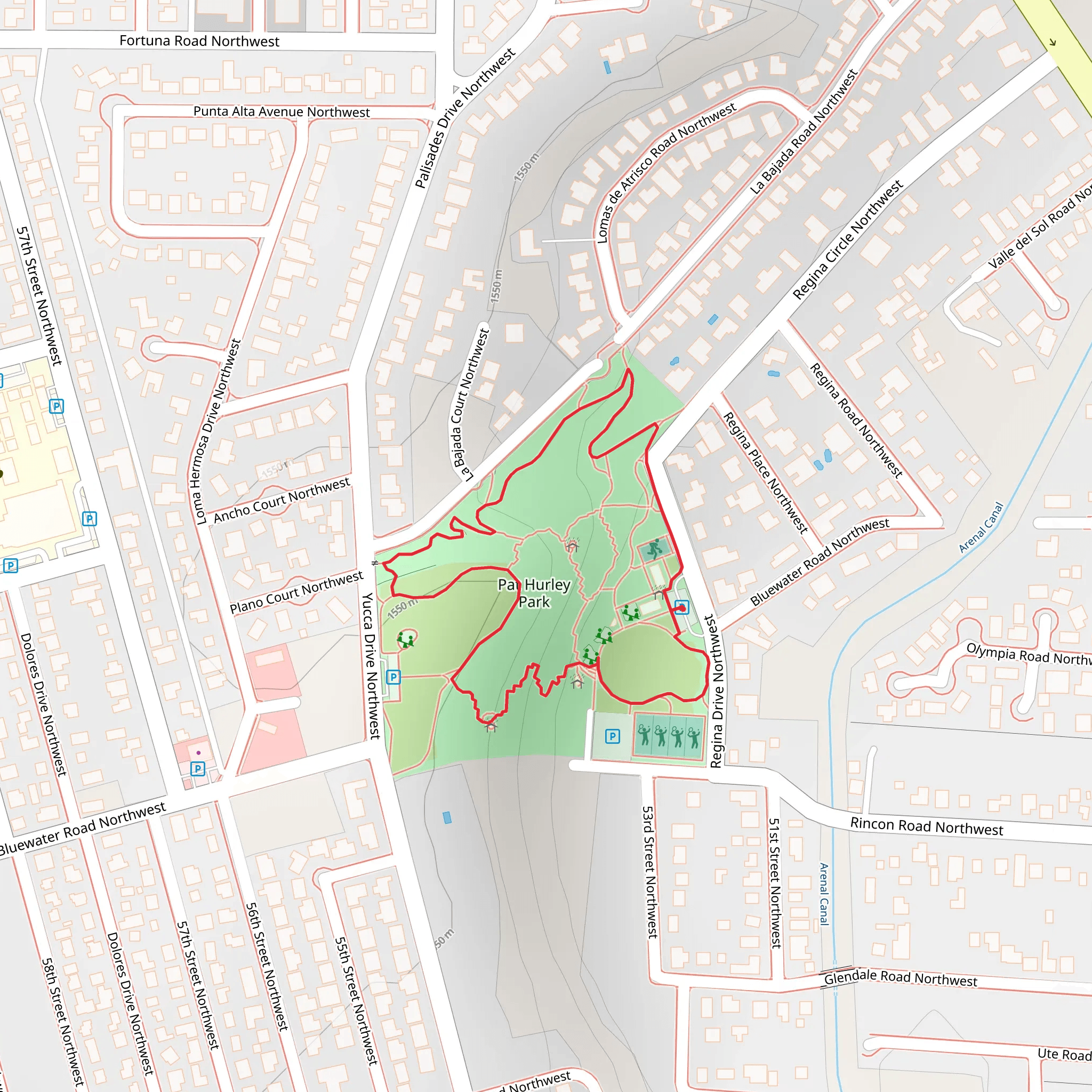 Pat Hurley Park Loop mobile static map