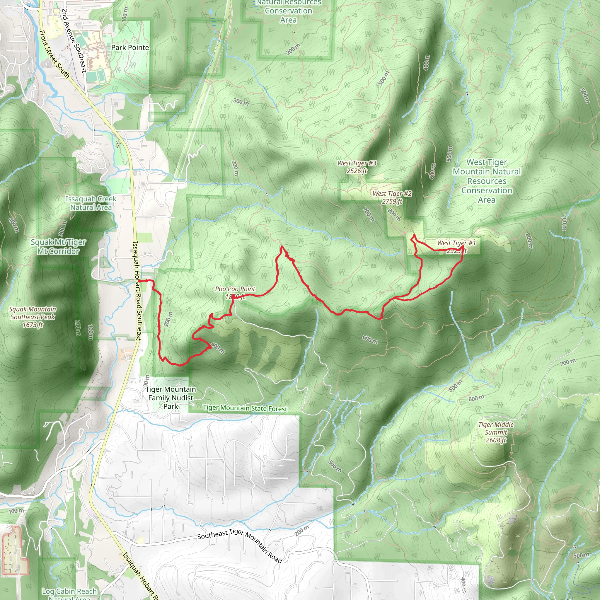 Chirico Trail and Poo Top Trail mobile static map