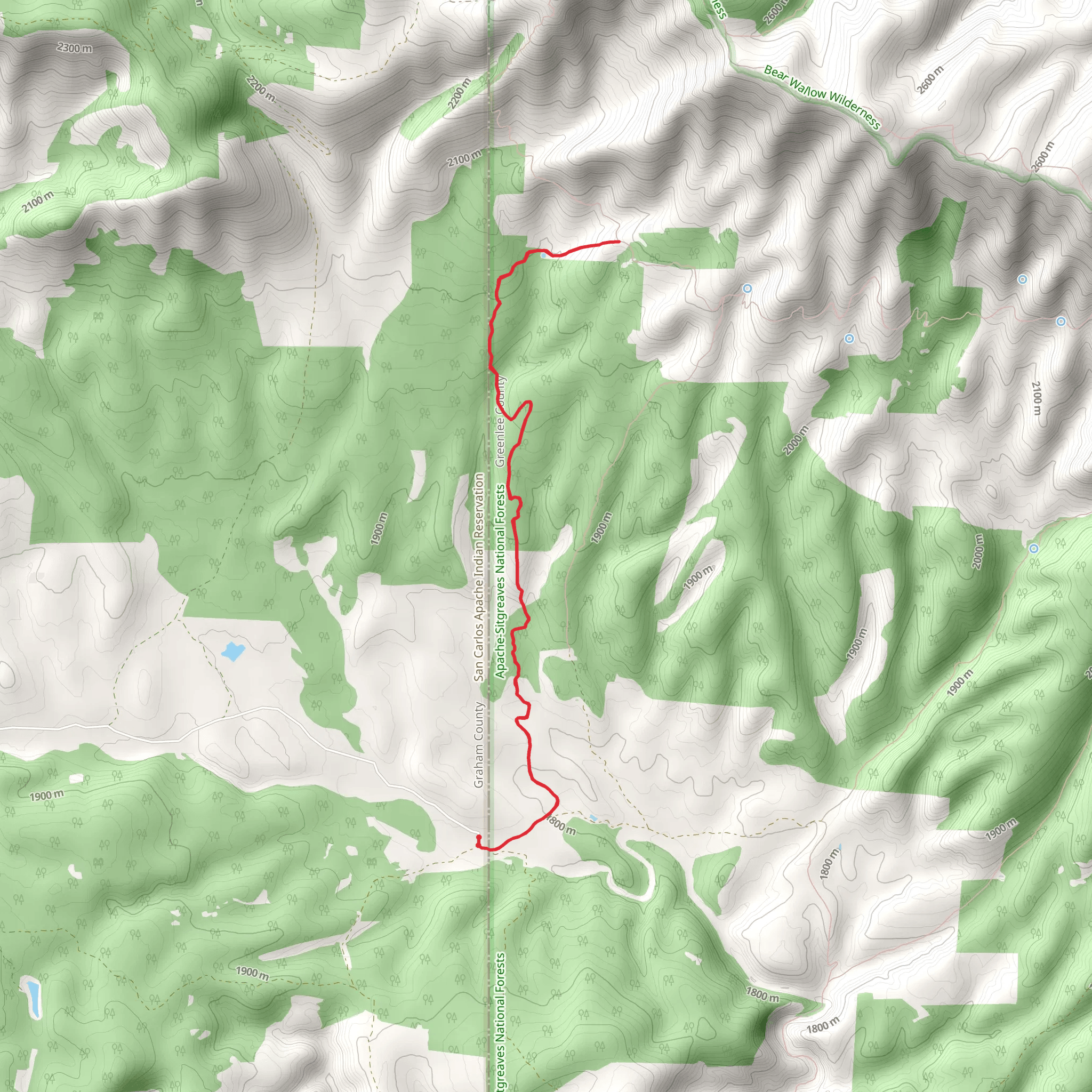 Border Trail mobile static map