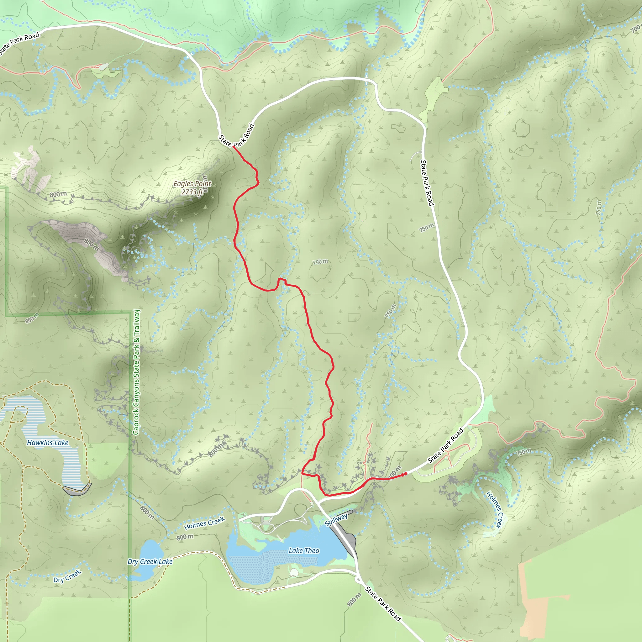 Trail J - Eagle Point Trail mobile static map