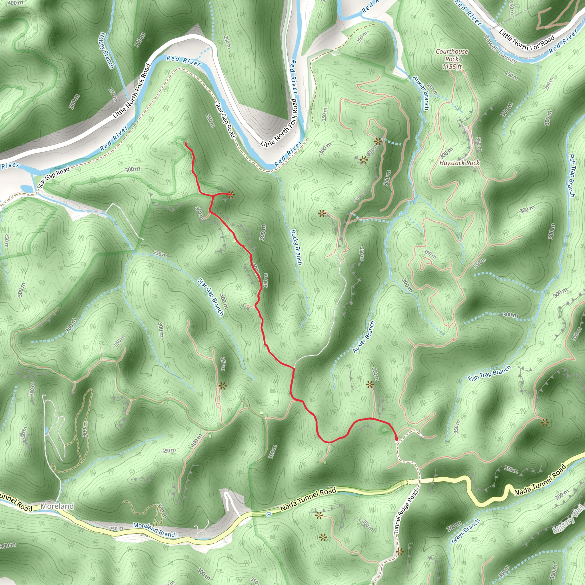 Double Arch Trail in Daniel Boone National Forest mobile static map