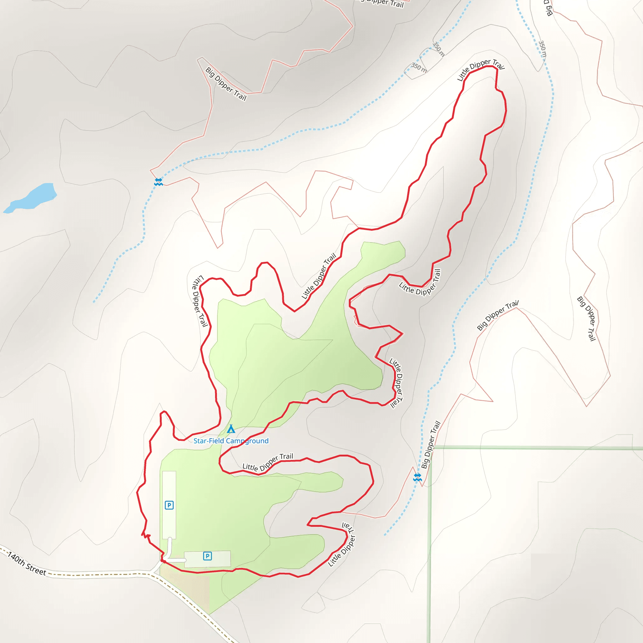 Little Dipper Loop Trail mobile static map