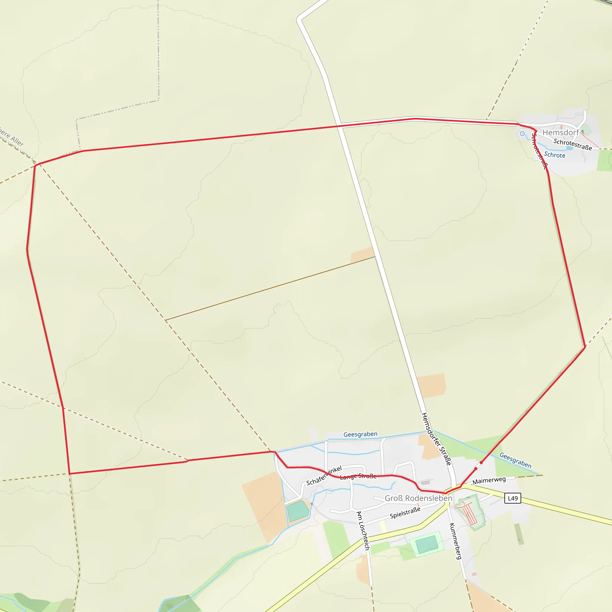 Groß Rodensleben Loop mobile static map