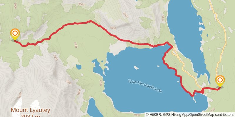 Great Divide Trail stage 22 Map