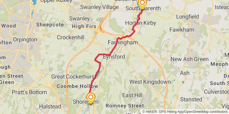Darent Valley Path stage 2 Map