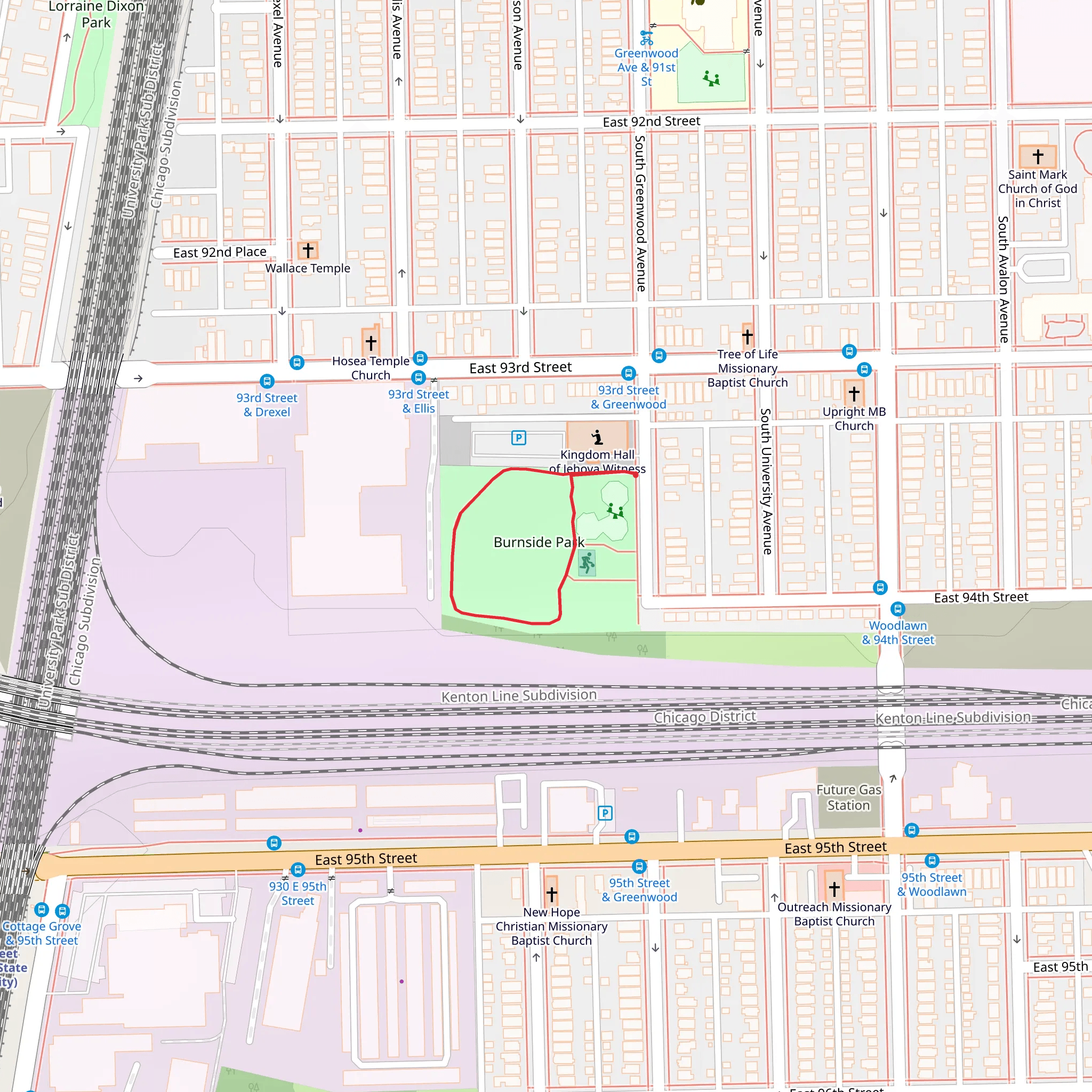 Burnside Park Loop mobile static map