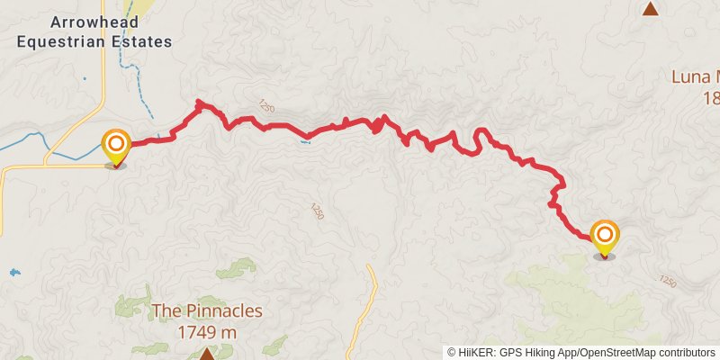 Pacific Crest Trail - California stage 29 Map