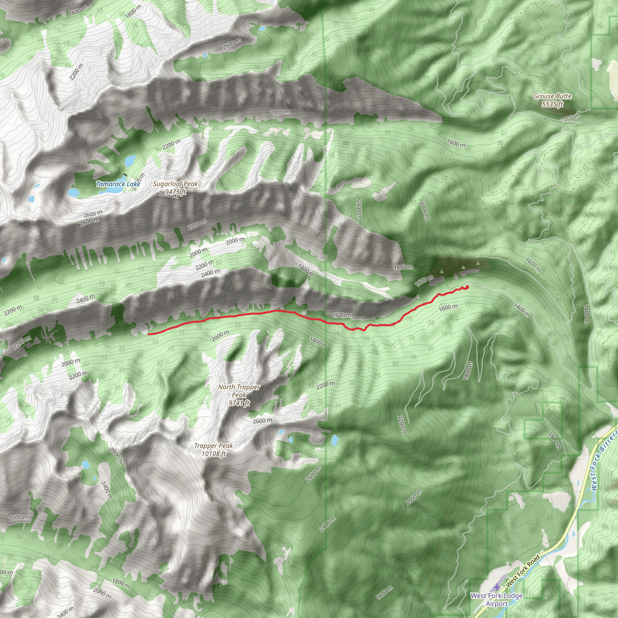 Trapper Creek Trail mobile static map