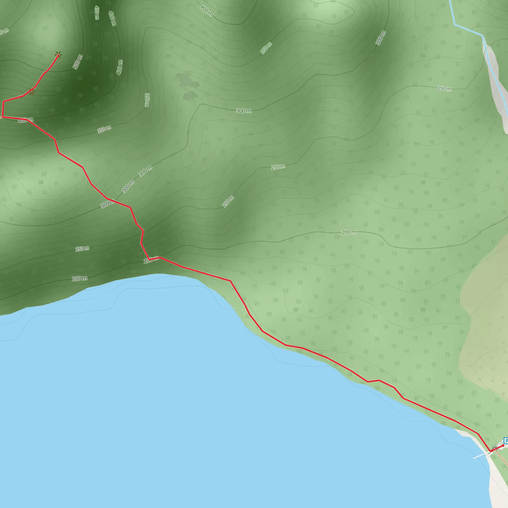 Lake Hauroko Track mobile static map
