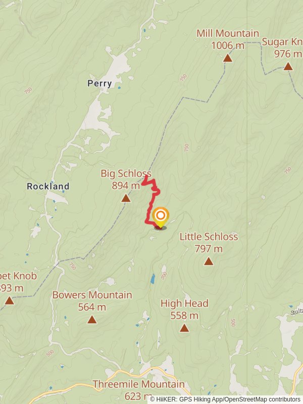 Big Schloss Cutoff Trail mobile static map