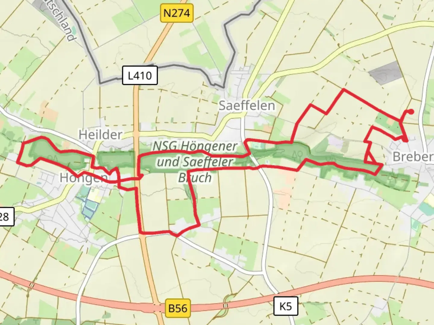 An image depicting the trail Höngen Loop and its surrounding area.