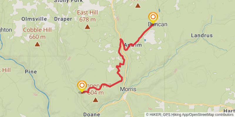 Mid State Trail - Pennsylvania stage 23 Map