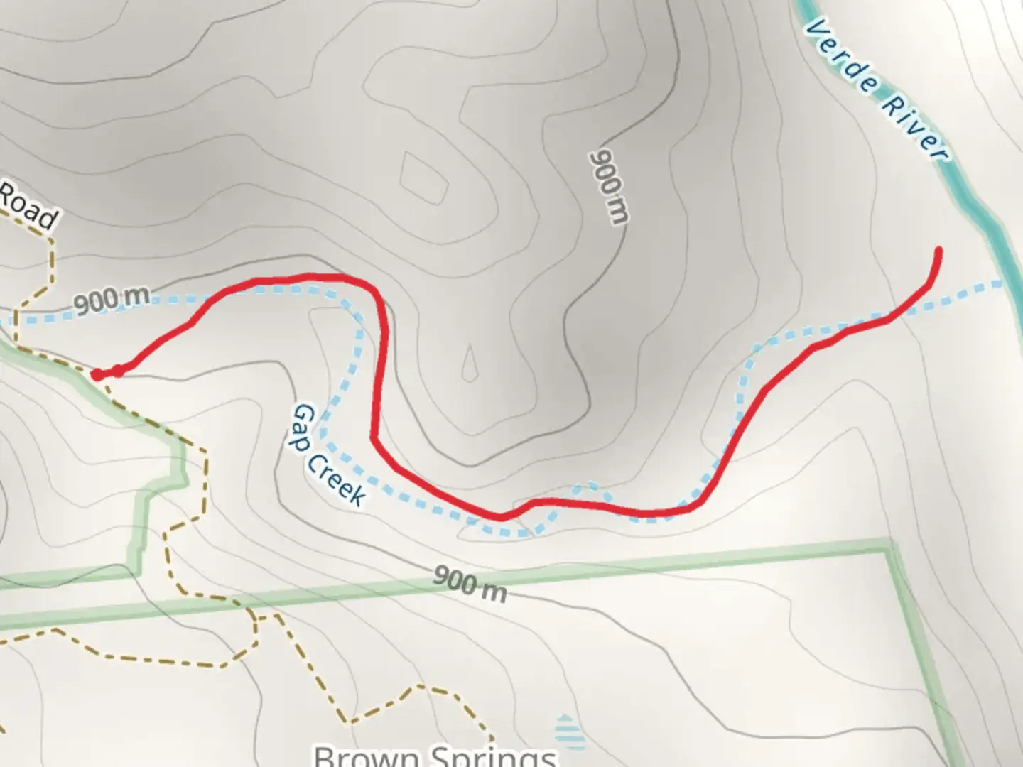 An image depicting the trail Gap Creek Trail and its surrounding area.
