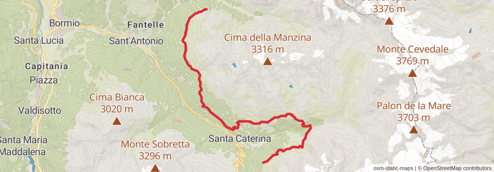 Sentiero Italia - Alps Section stage 65 Map