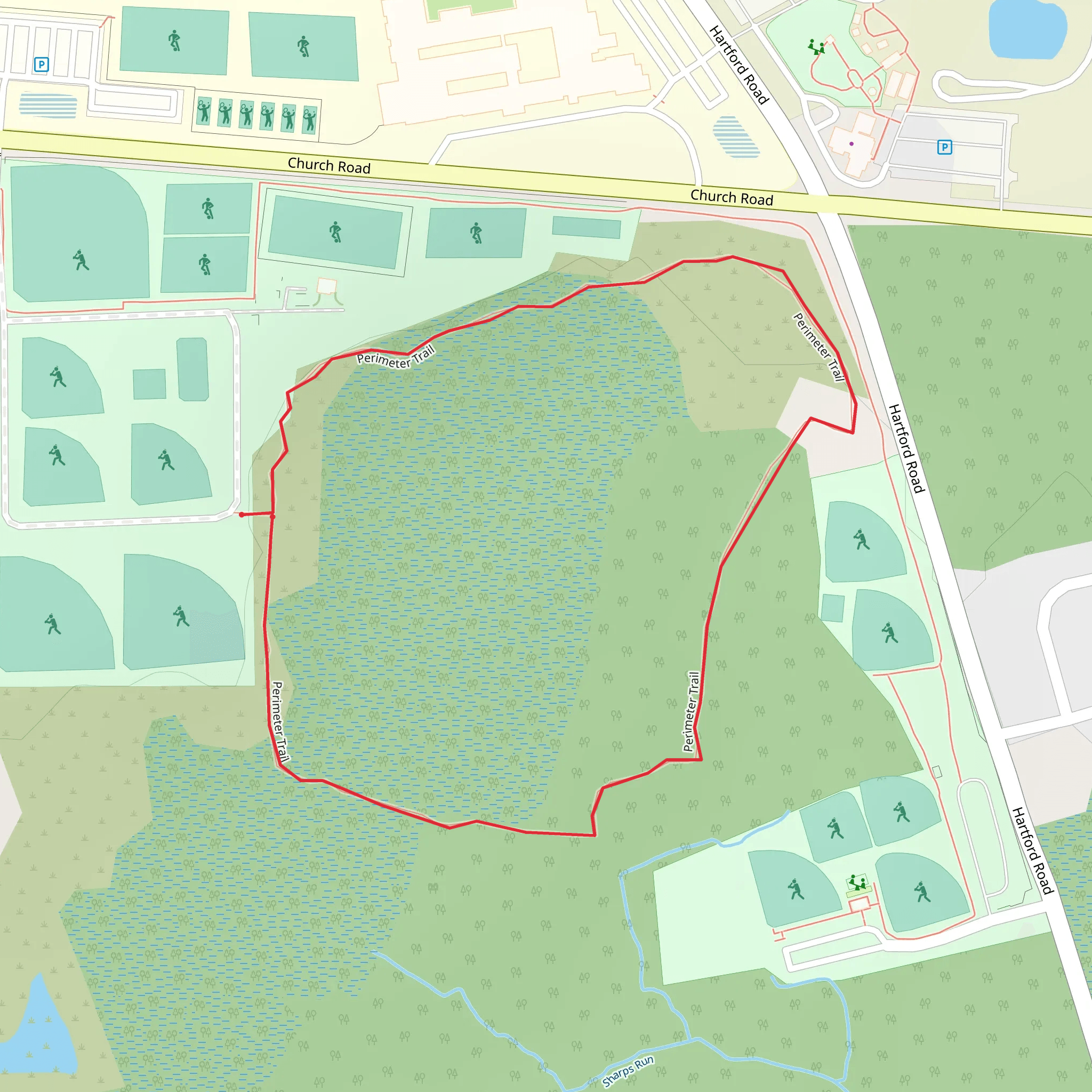 Perimeter Loop Trail mobile static map