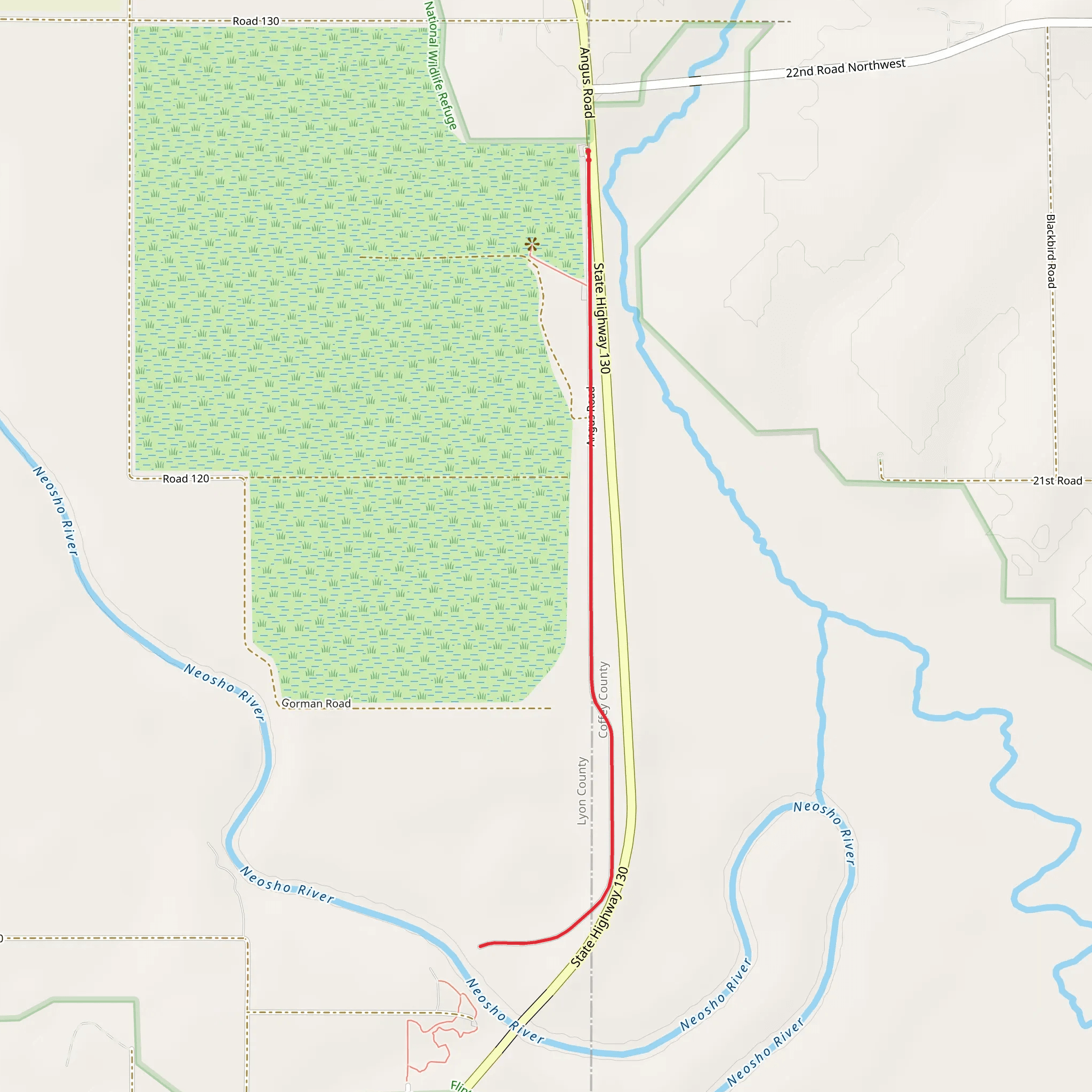 Angus Road Walk mobile static map