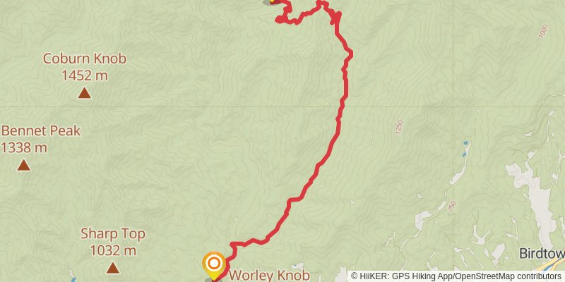 Indian Creek to Martin's Gap Trail stage 2 Map