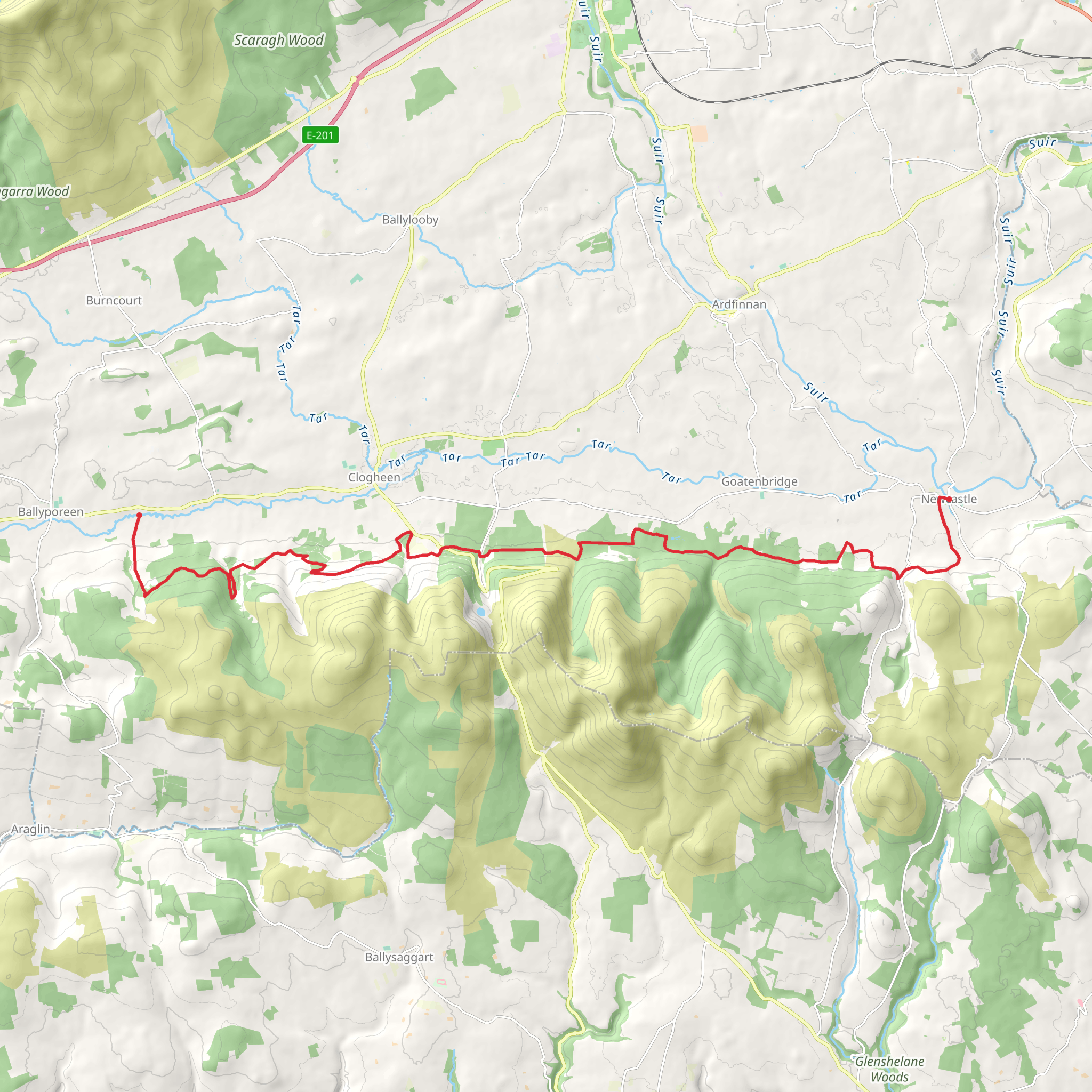 Knockmealdown Trails - Knockmealdown Trail mobile static map
