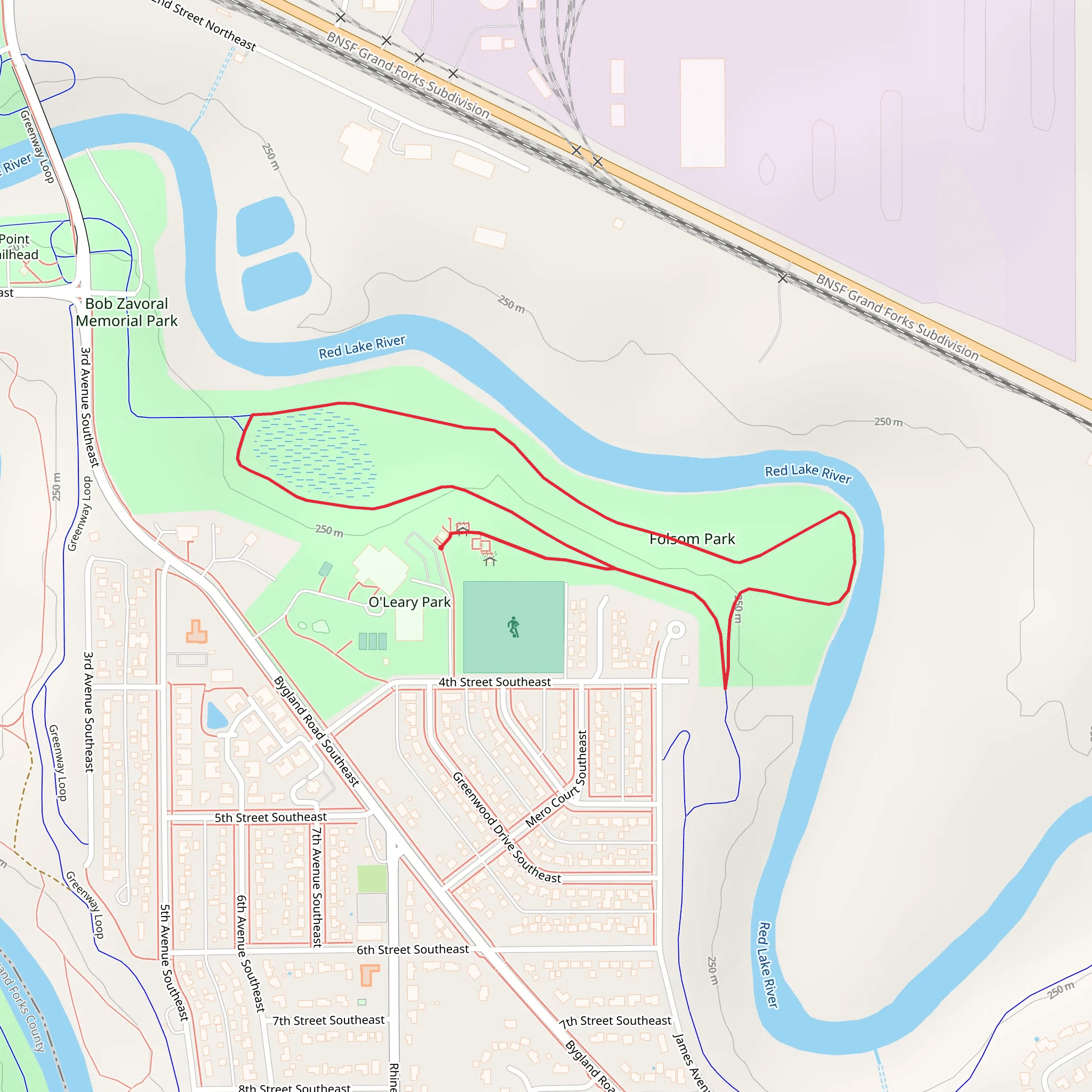 Folsom Park Loop mobile static map