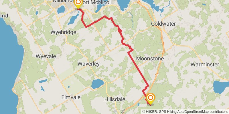 Ganaraska Trail stage 23 Map