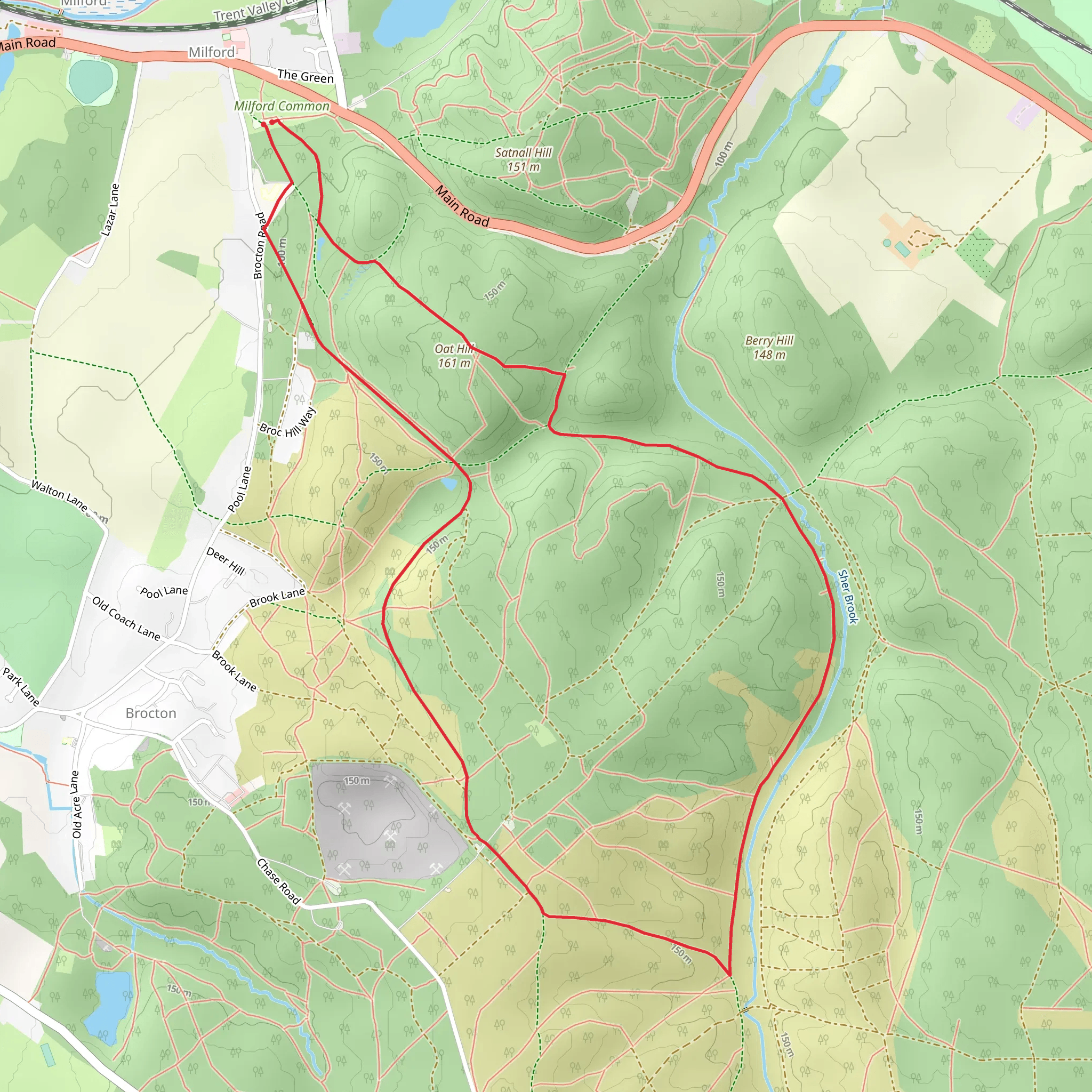 Milford Common Loop mobile static map