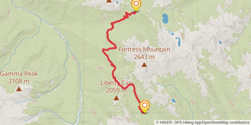 Spider Gap - Buck Creek Pass Loop Via Lyman Lake stage 3 Map