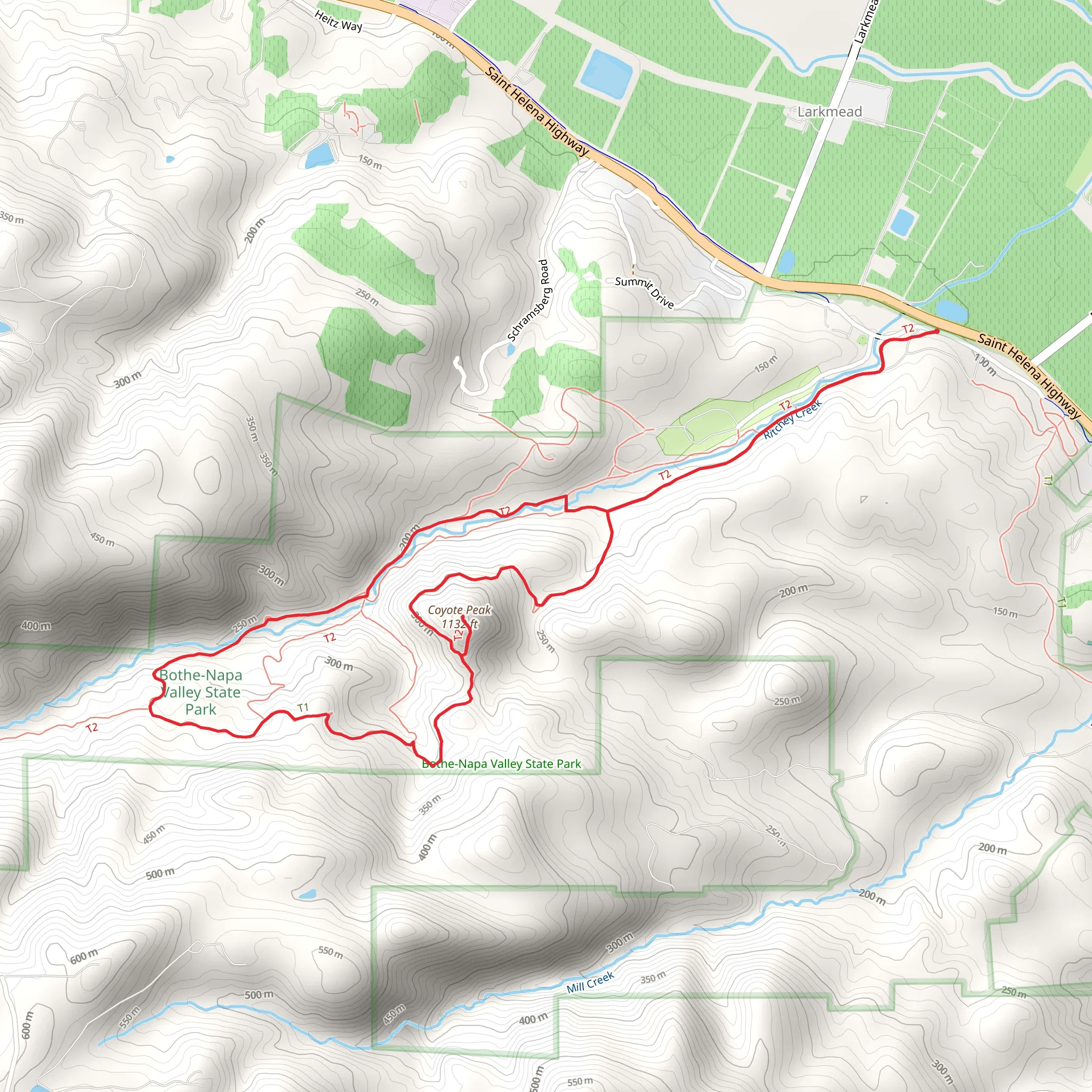 Coyote Peak Loop Trail mobile static map