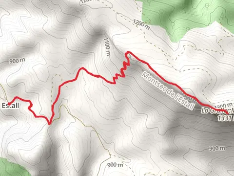 Camino L'Estall - Summit of Montsec PR HU 200