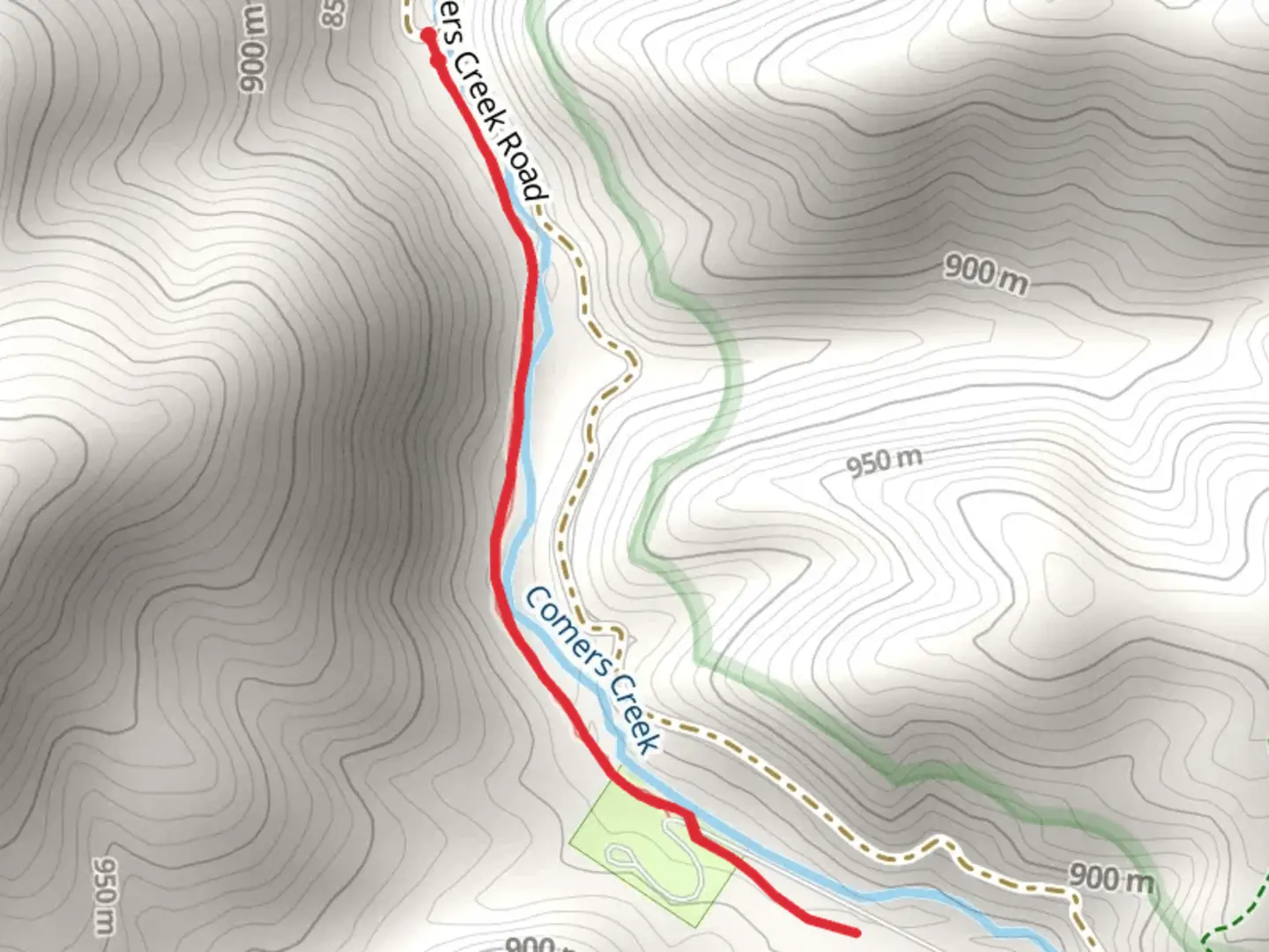An image depicting the trail Comers Creek Trail and its surrounding area.