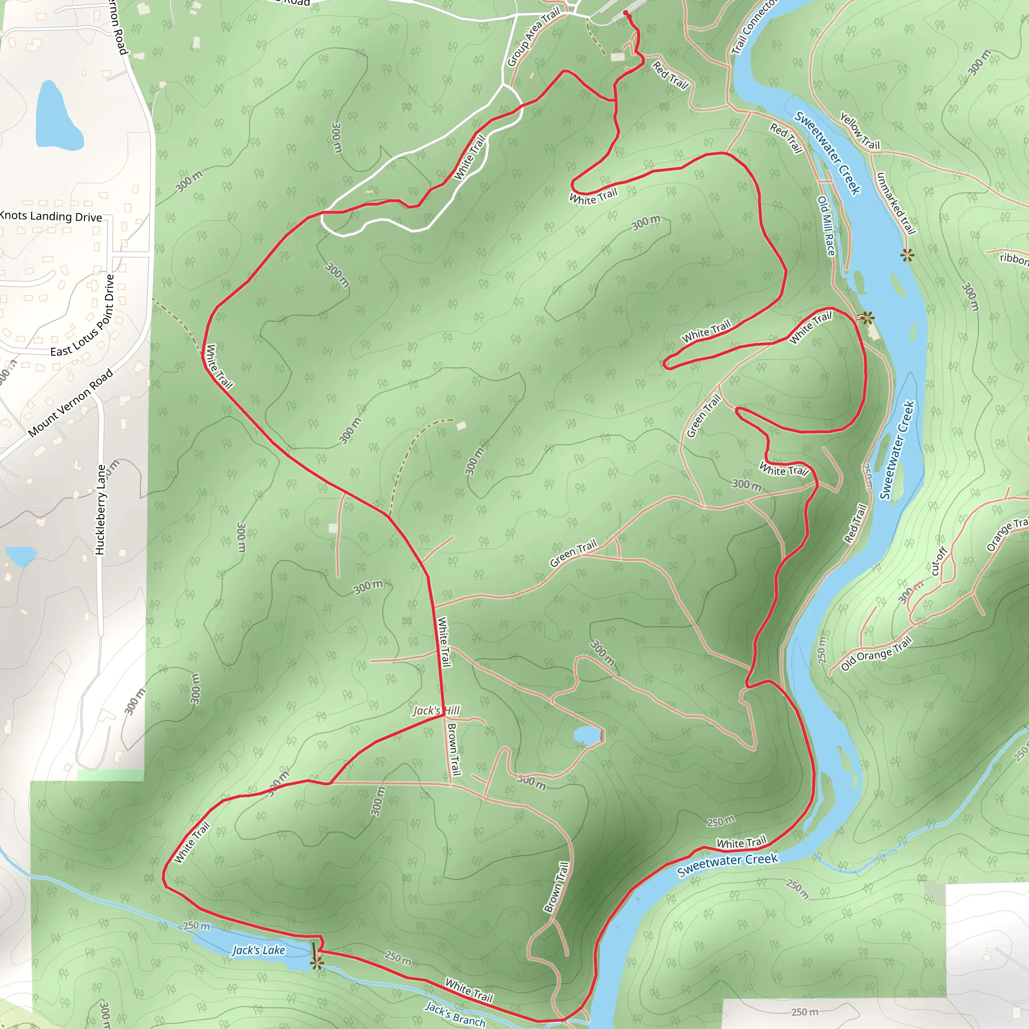 White Loop Trail from George H Sparks Reservoir mobile static map