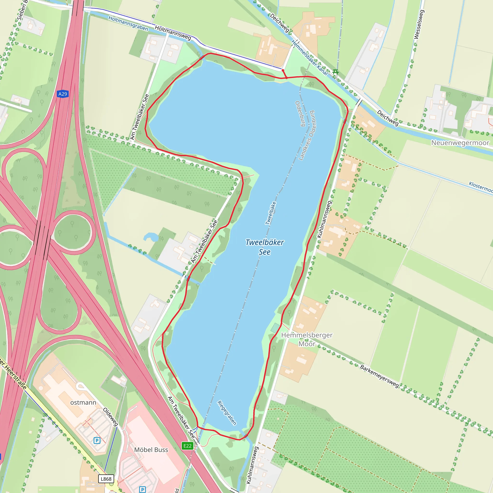 Tweelbäker See Loop mobile static map