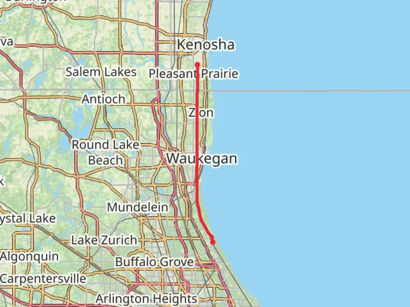 An image depicting the trail Robert McClory Walk Path and its surrounding area.