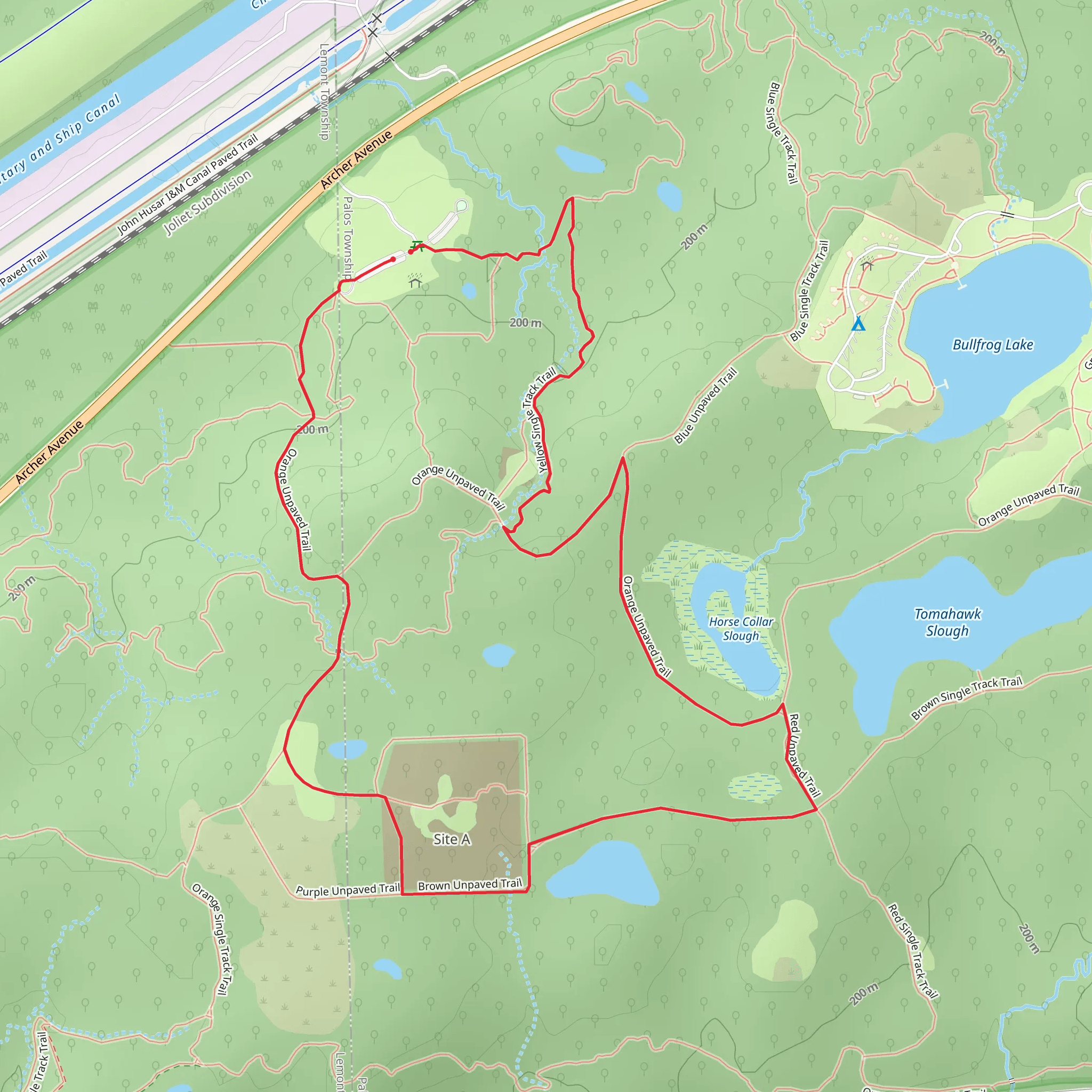 Palos Orange Unpaved Loop Trail mobile static map