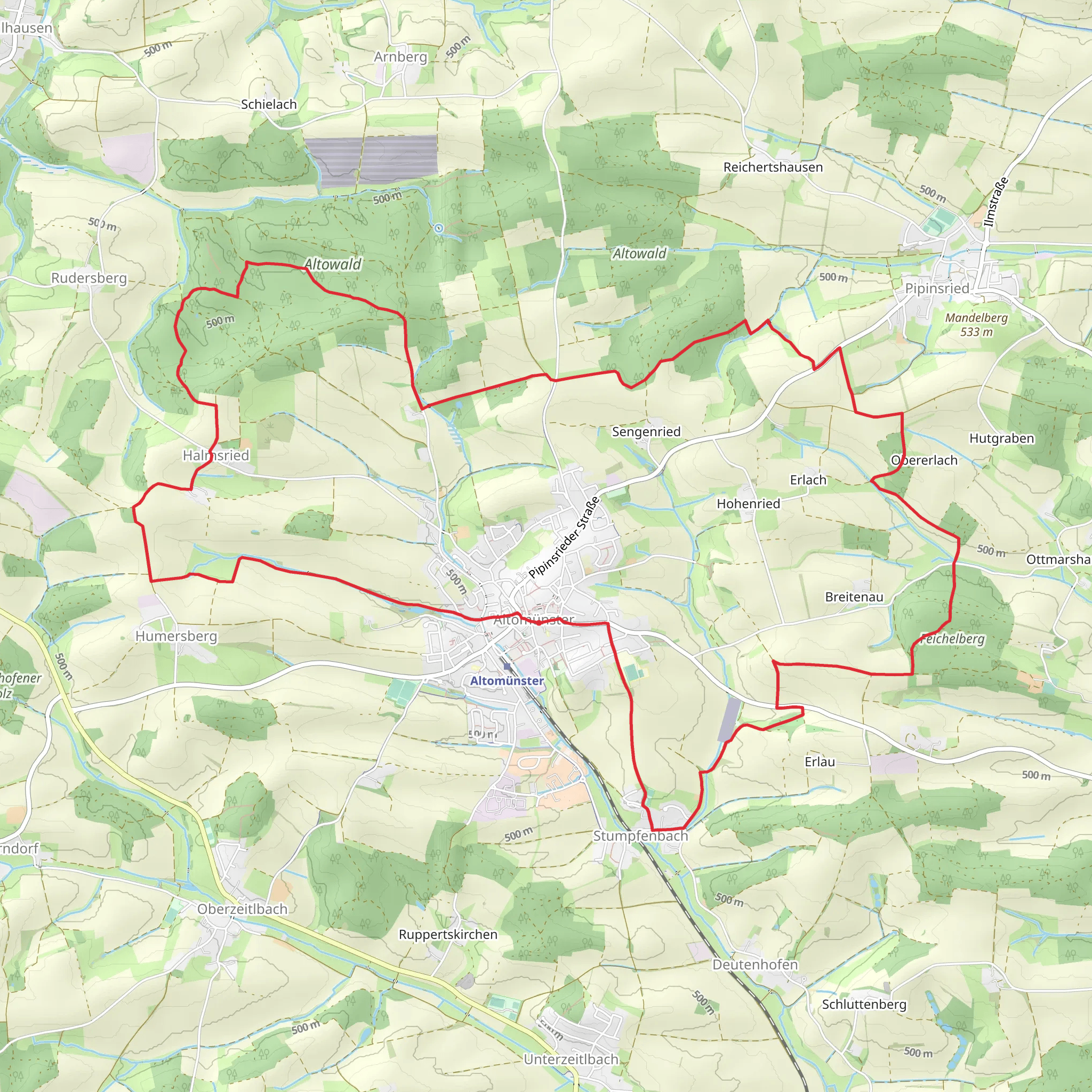 Altomunster Loop mobile static map
